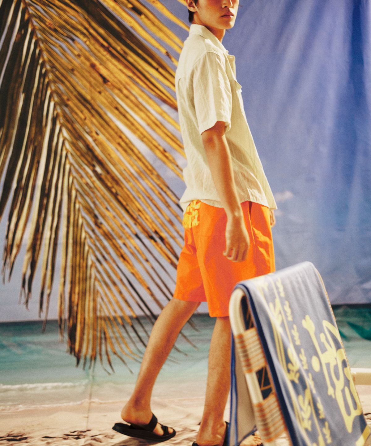 아캄(AAKAM) SUMMER CLUB Beach Shorts (Orange)