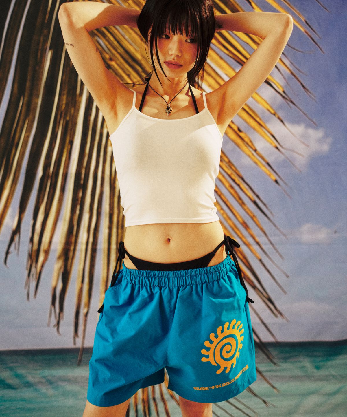 아캄(AAKAM) SUMMER CLUB Beach Shorts (Blue)