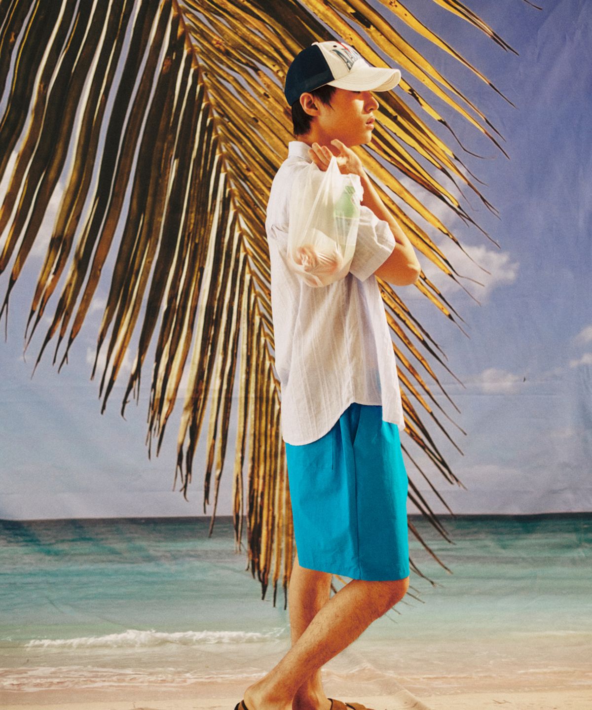 아캄(AAKAM) SUMMER CLUB Beach Shorts (Blue)