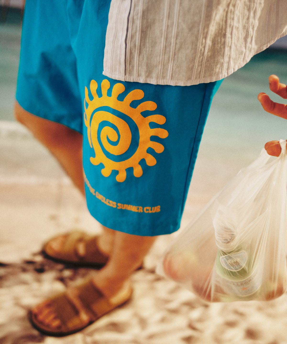 아캄(AAKAM) SUMMER CLUB Beach Shorts (Blue)