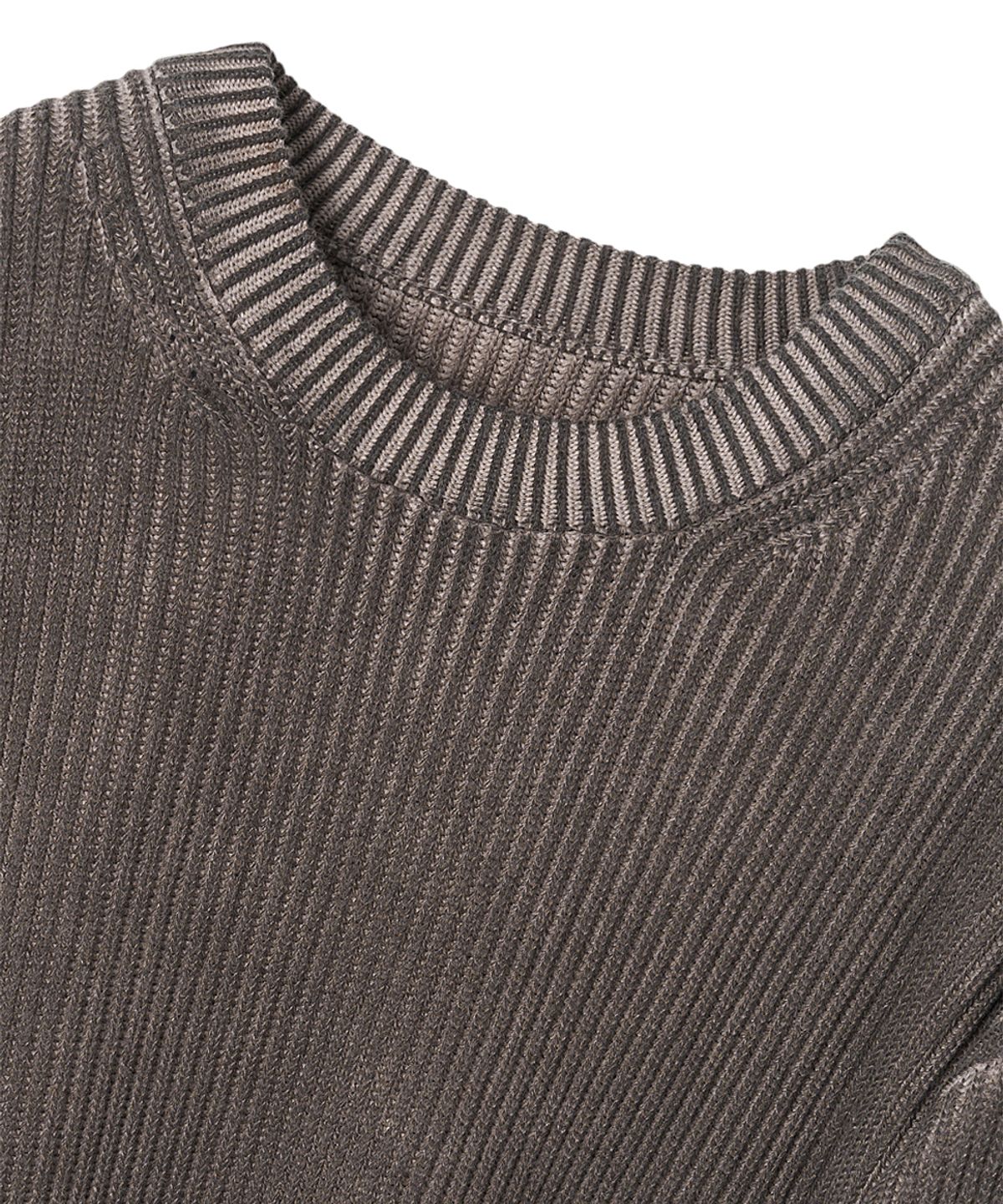러프사이드(ROUGHSIDE) Dyed Sweater Dusty Brown