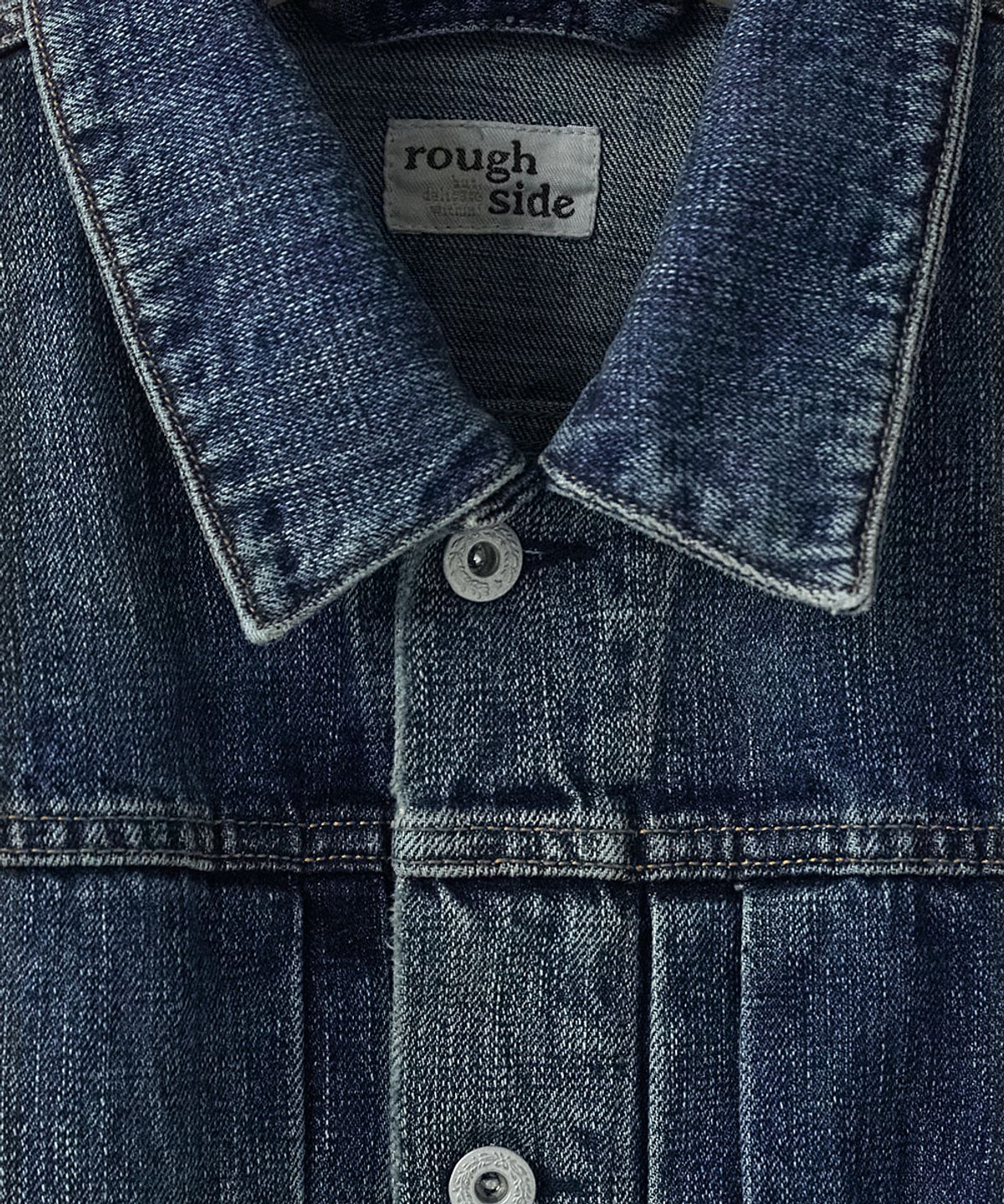 러프사이드(ROUGHSIDE) Trucker Denim Jacket Used Blue