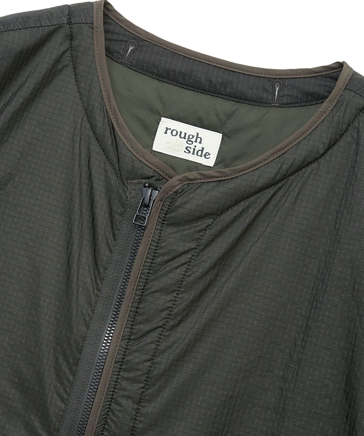 러프사이드(ROUGHSIDE) Insulation Cardigan Dark Olive