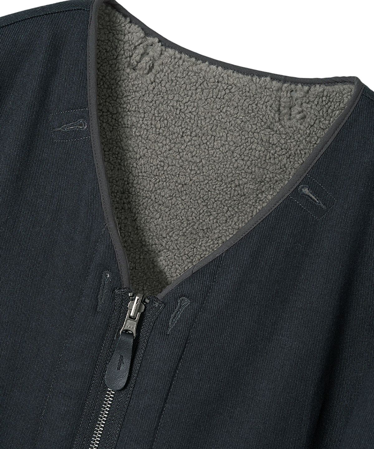 러프사이드(ROUGHSIDE) Sherpa Zip Liner(reversible) Dark Navy