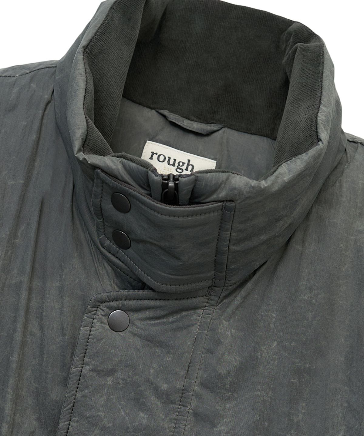 러프사이드(ROUGHSIDE) Insulation Combat Parka Dark Grey