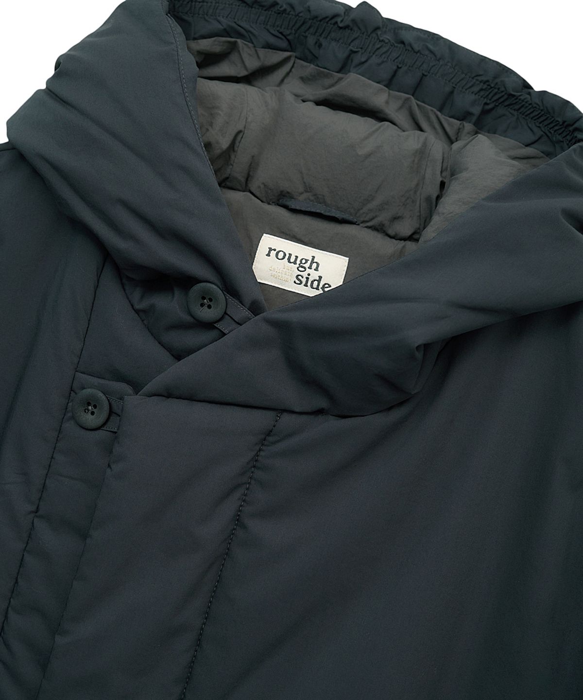러프사이드(ROUGHSIDE) Insulation Hooded Parka Dark Navy