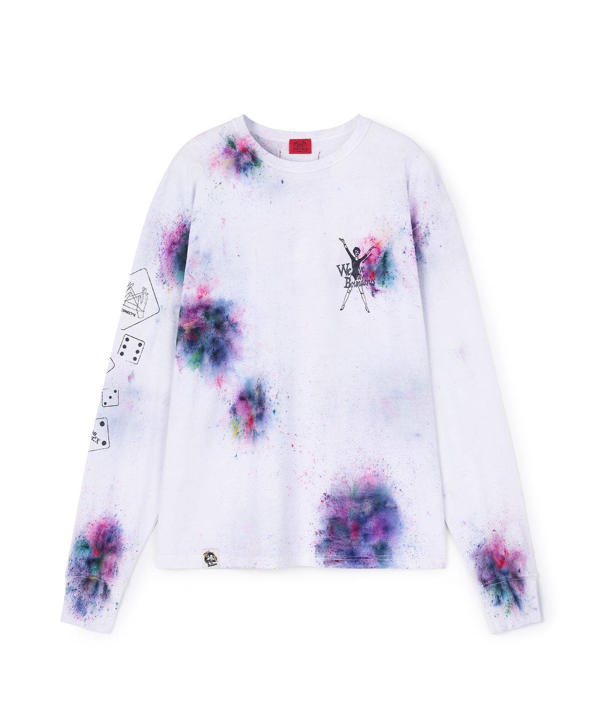 커넥트엑스(CONECTX) Hand Spray Dyed Cotton Long Sleeve, Multi Pink