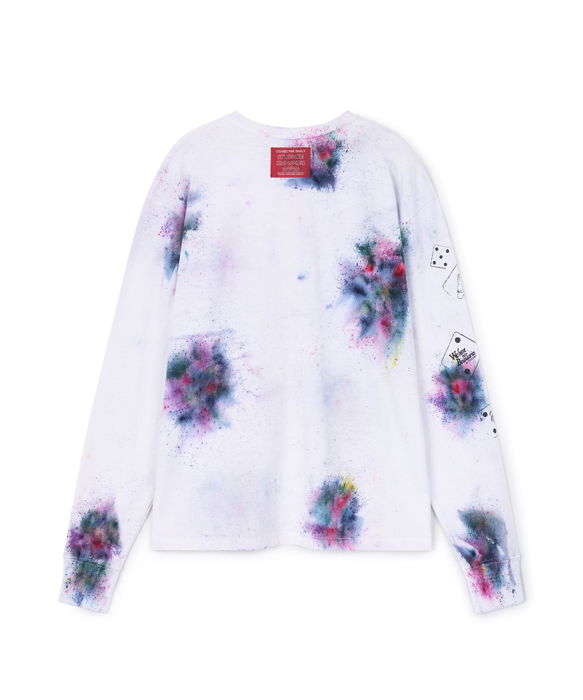 커넥트엑스(CONECTX) Hand Spray Dyed Cotton Long Sleeve, Multi Pink