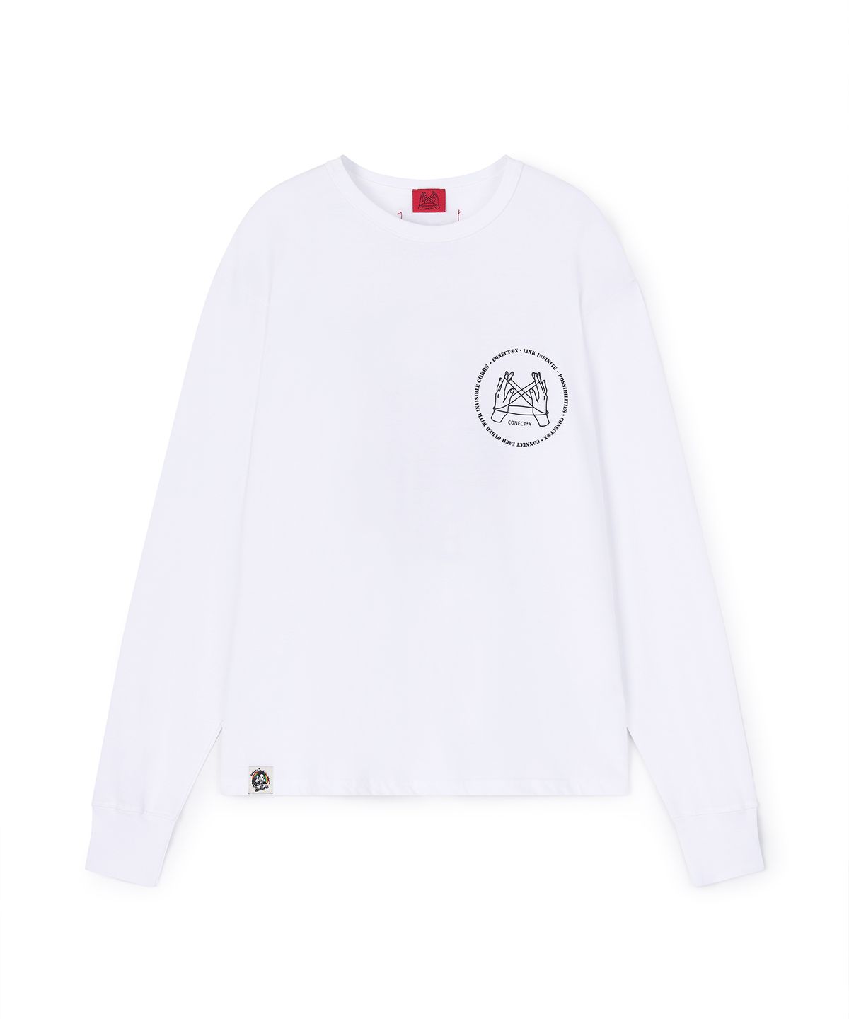 커넥트엑스(CONECTX) Graphic Cotton Long Sleeve, White