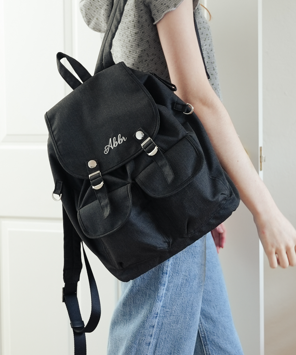 아브르(ABBR) Snap Mini Backpack_Charcoal