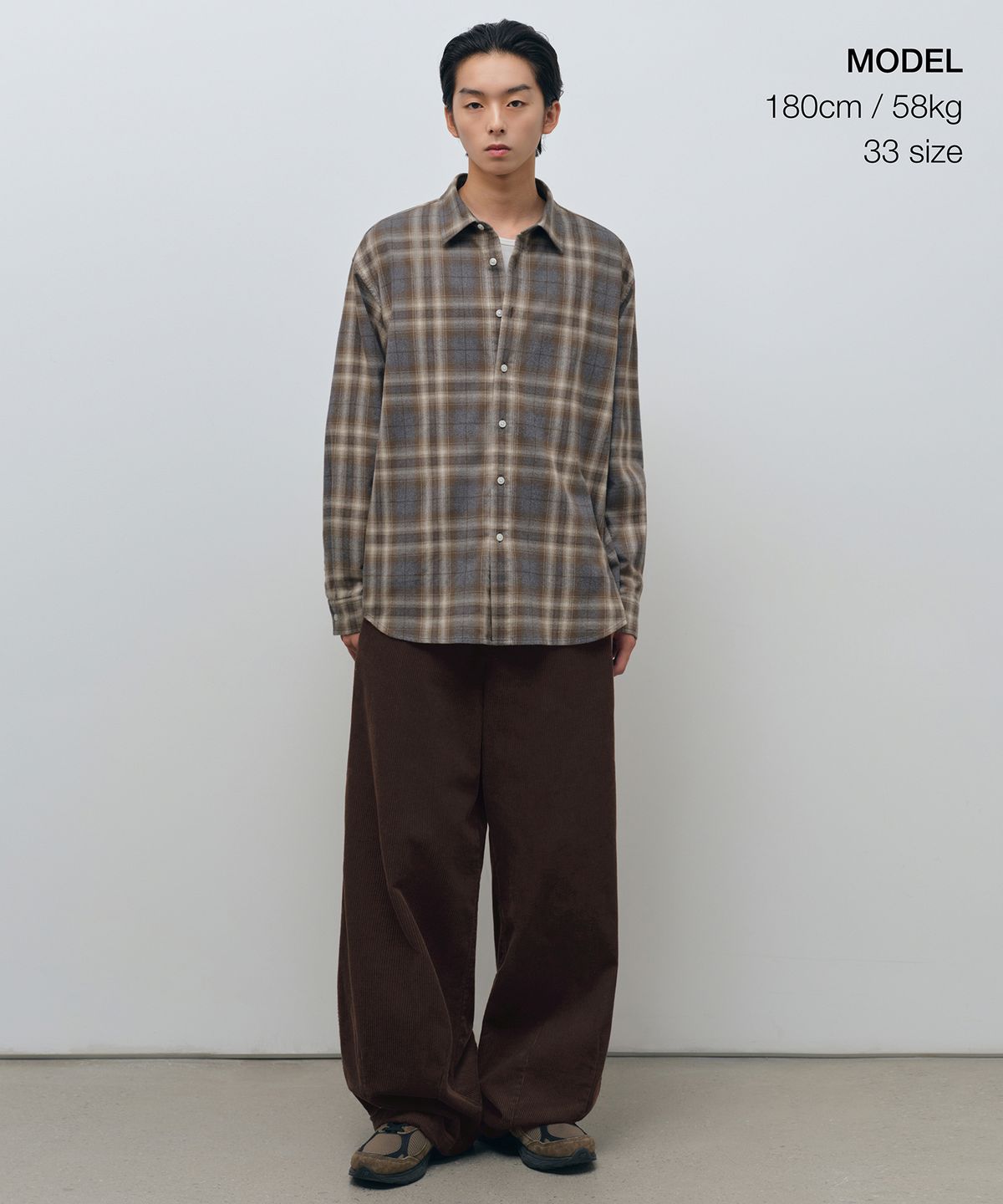 무신사 스탠다드(MUSINSA STANDARD) 8W 코듀로이 벌룬 팬츠 [다크 브라운]