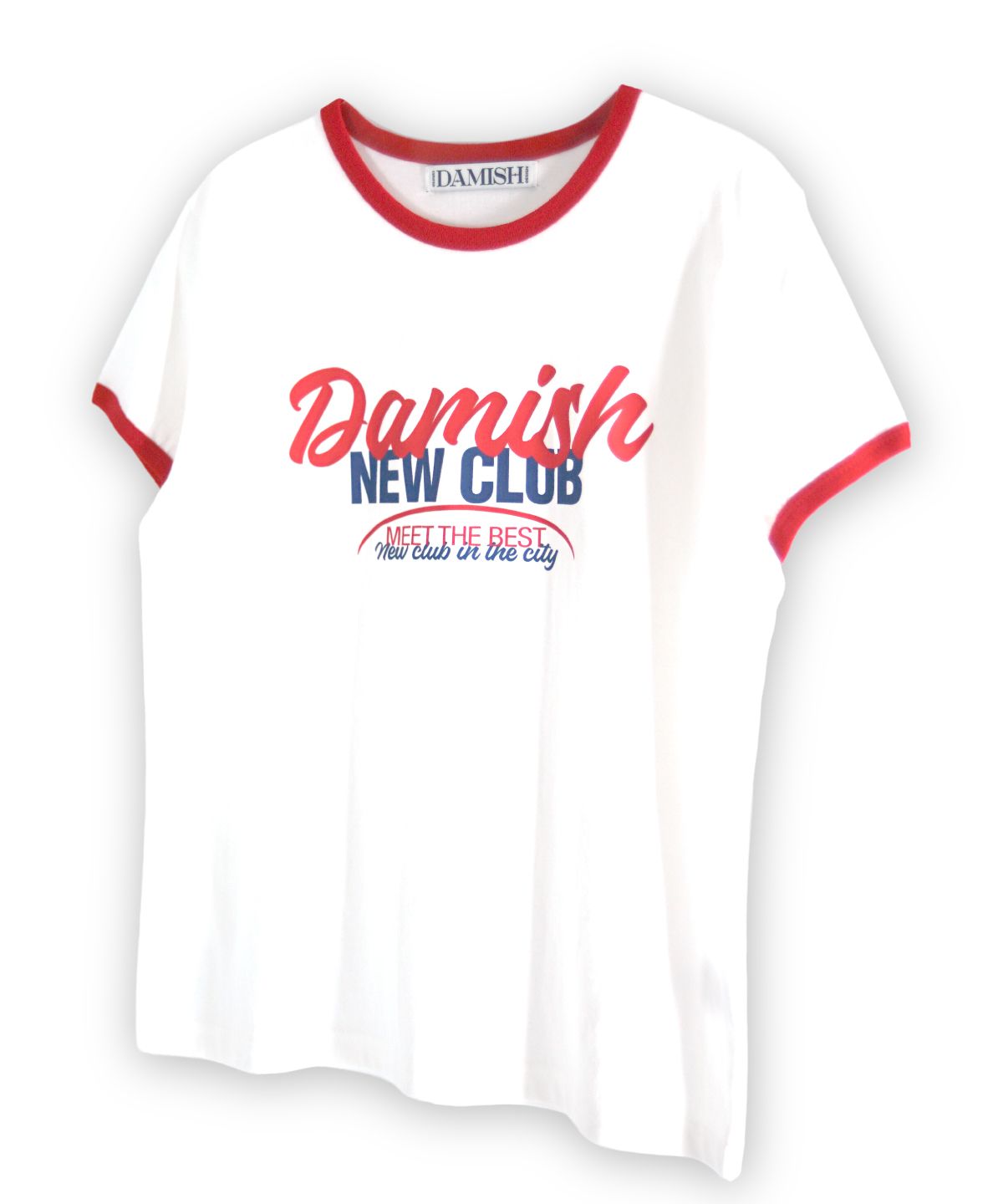 다미쉬(DAMISH) 뉴 클럽 링거 티셔츠_레드