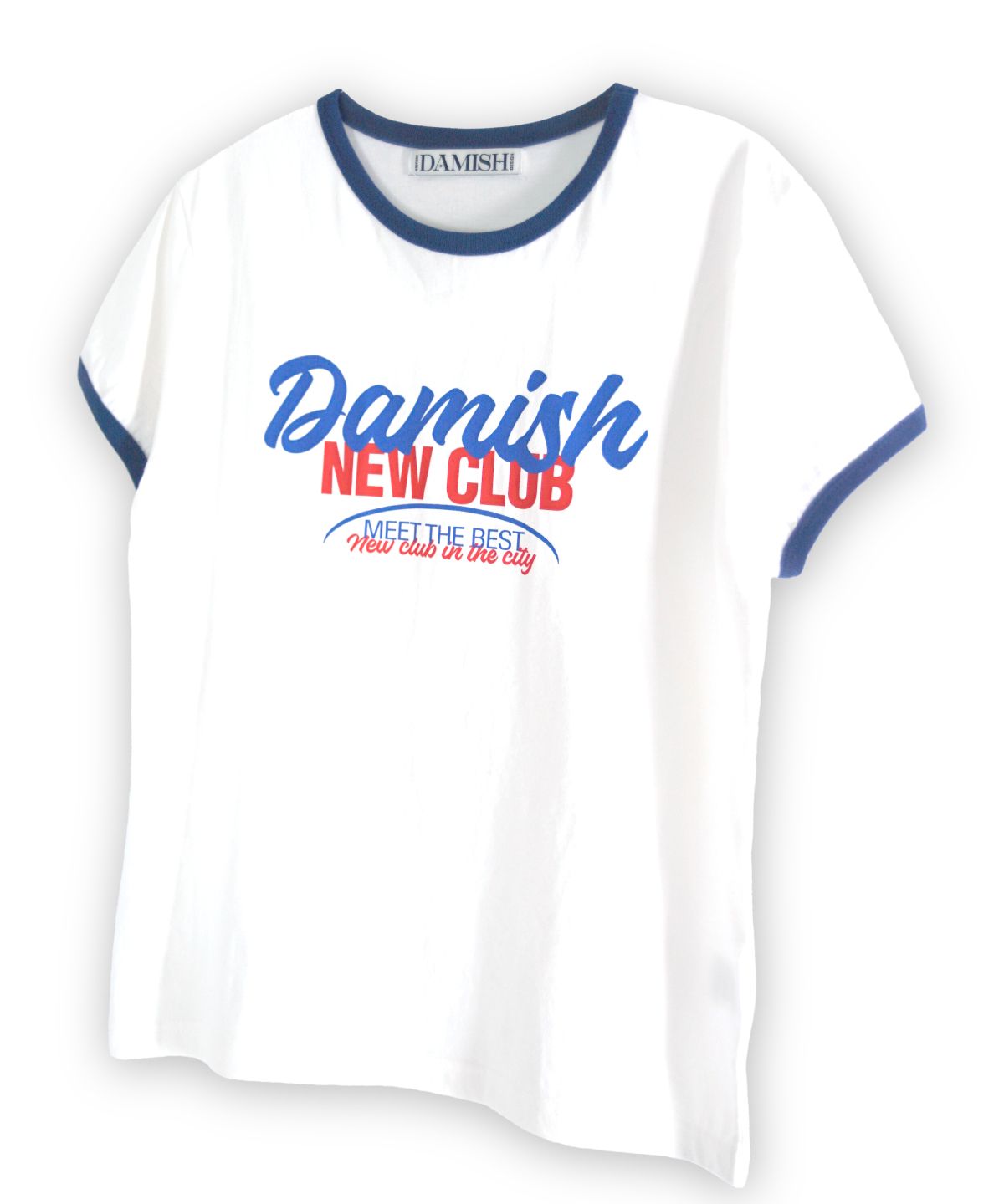다미쉬(DAMISH) 뉴 클럽 링거 티셔츠_네이비