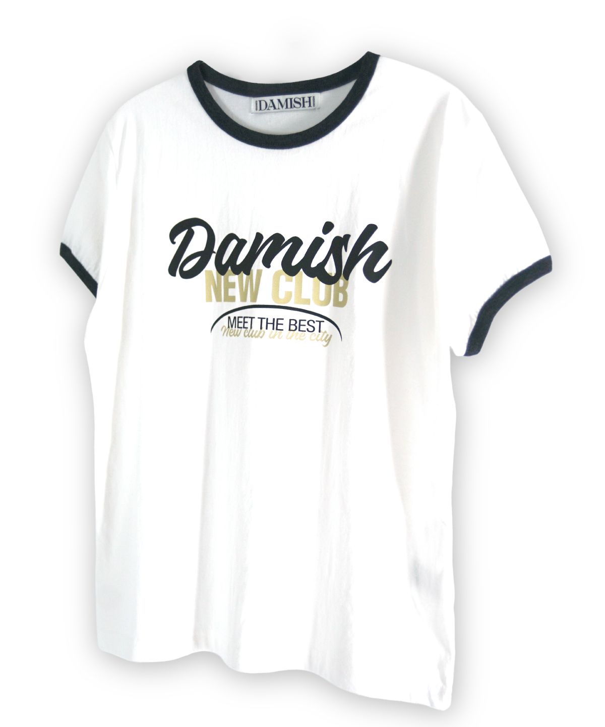 다미쉬(DAMISH) 뉴 클럽 링거 티셔츠_차콜