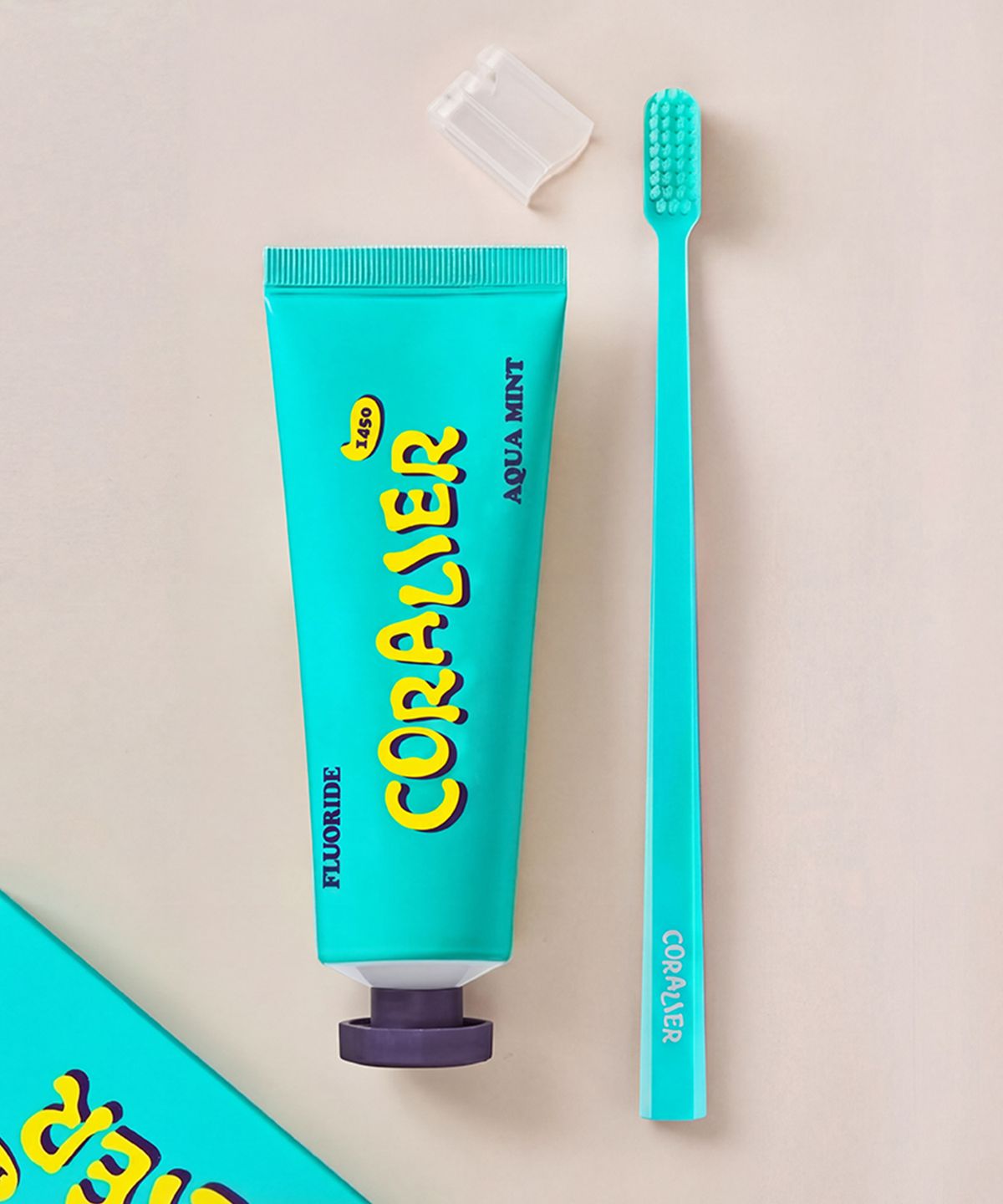 코랄리에(CORALIER) 코랄리에 아쿠아민트 1450ppm 고불소 충치케어 불소치약 90g, 1개
