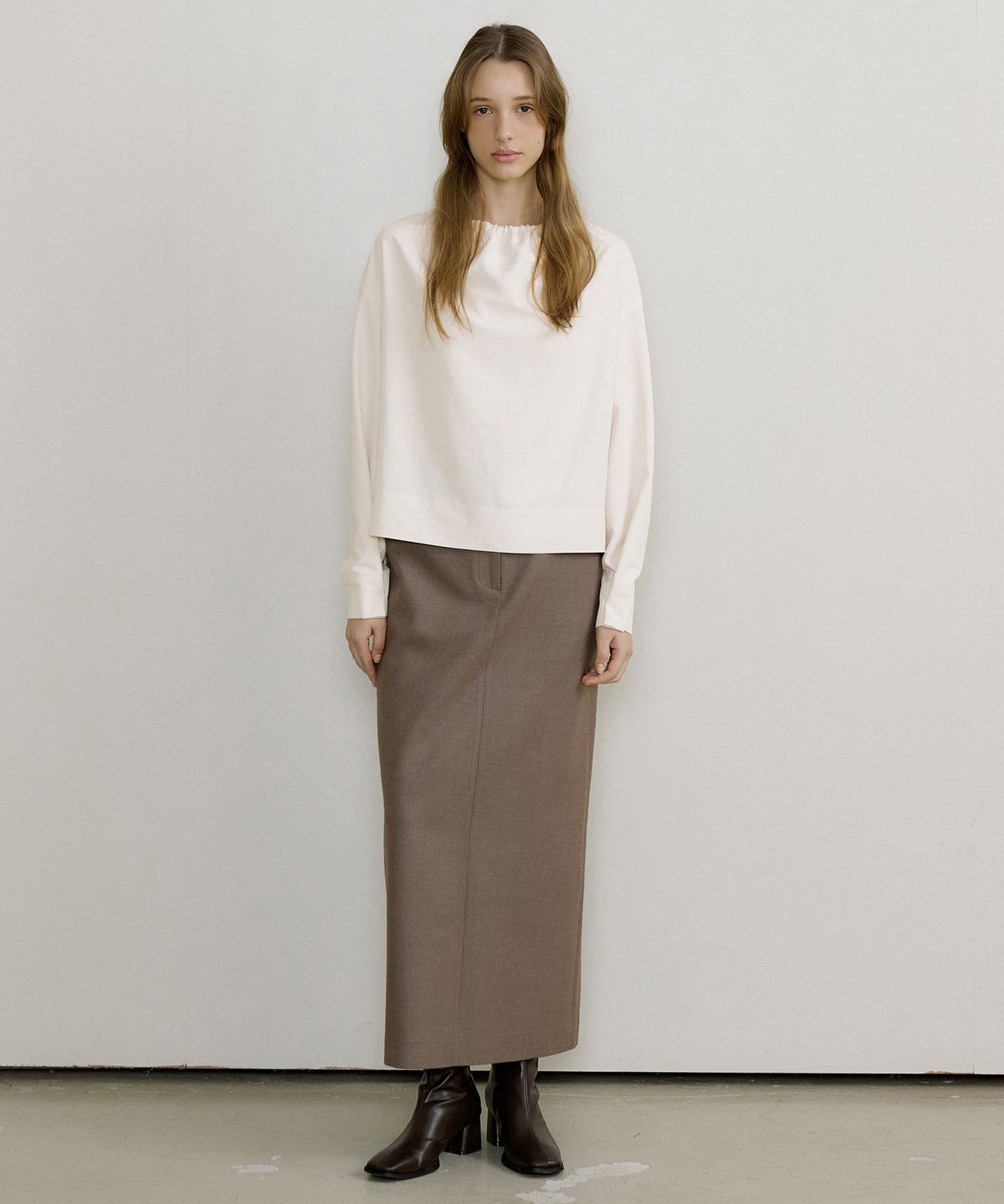오떼뜨(OCTETTE) REVERSIBLE COWL BLOUSE_2COLOR