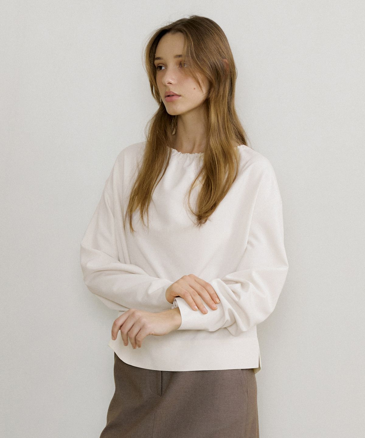 오떼뜨(OCTETTE) REVERSIBLE COWL BLOUSE_2COLOR
