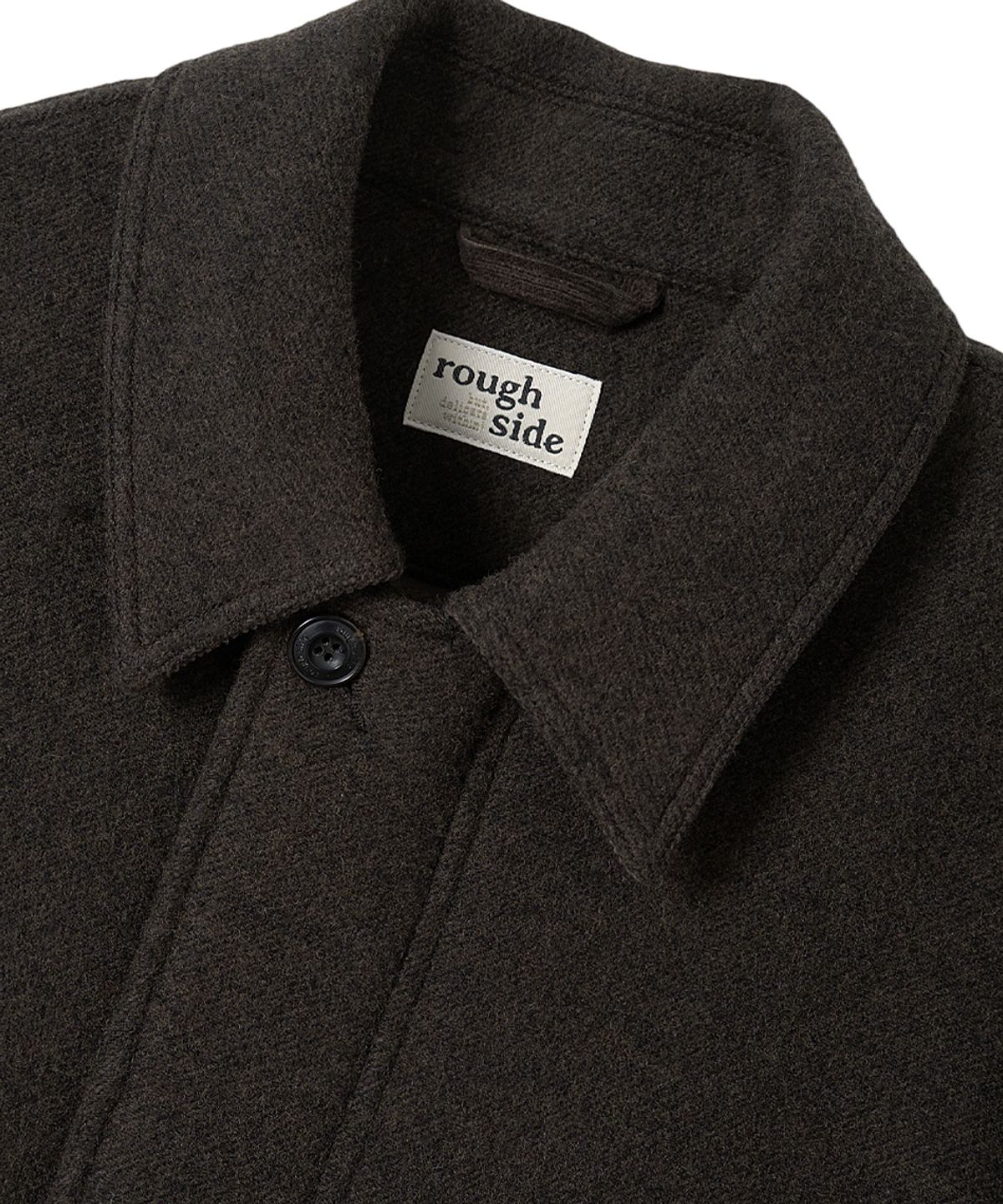 러프사이드(ROUGHSIDE) Wool Cruiser Jacket Dark Brown