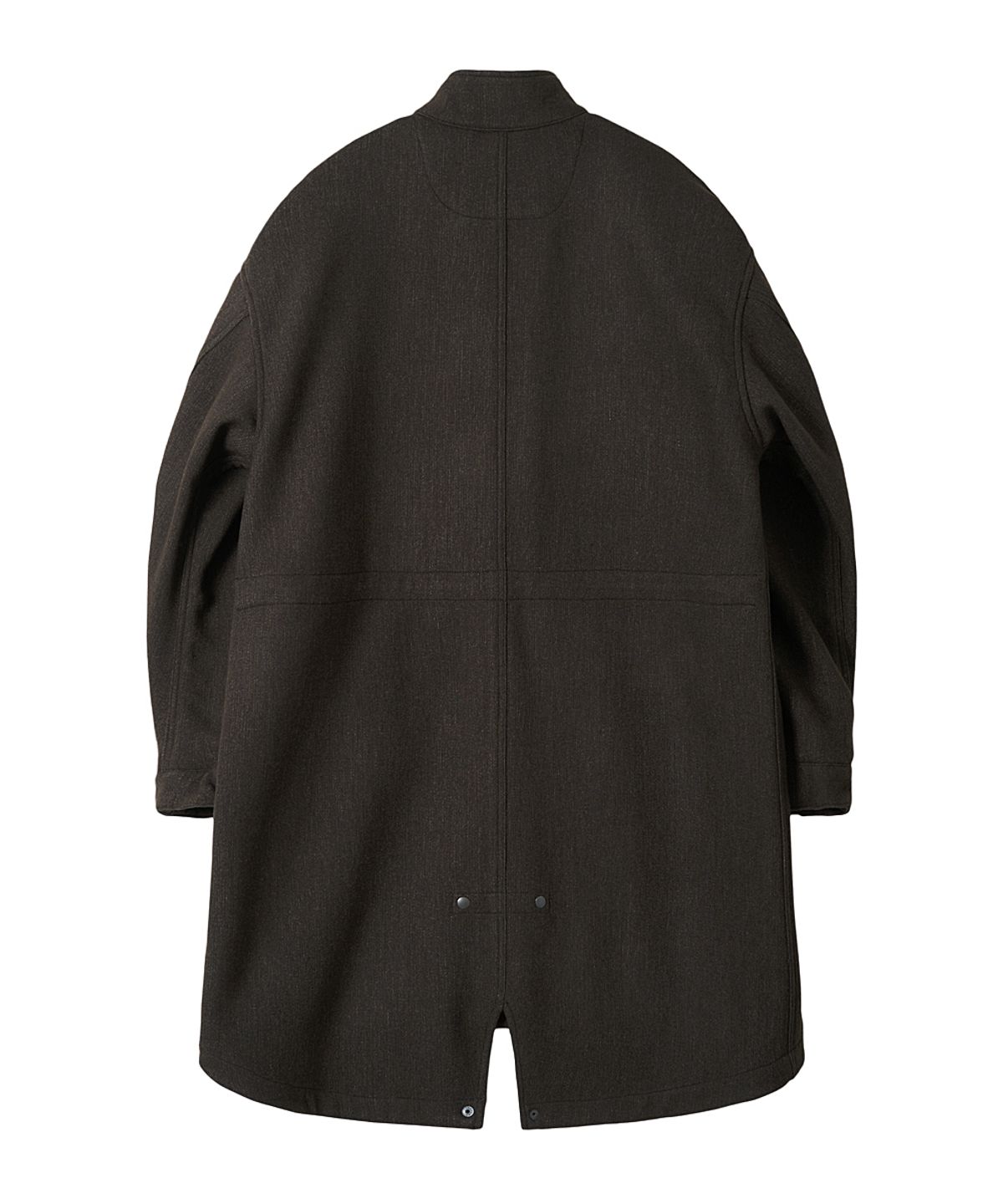 러프사이드(ROUGHSIDE) Wool Fishtail Parka Dark Brown