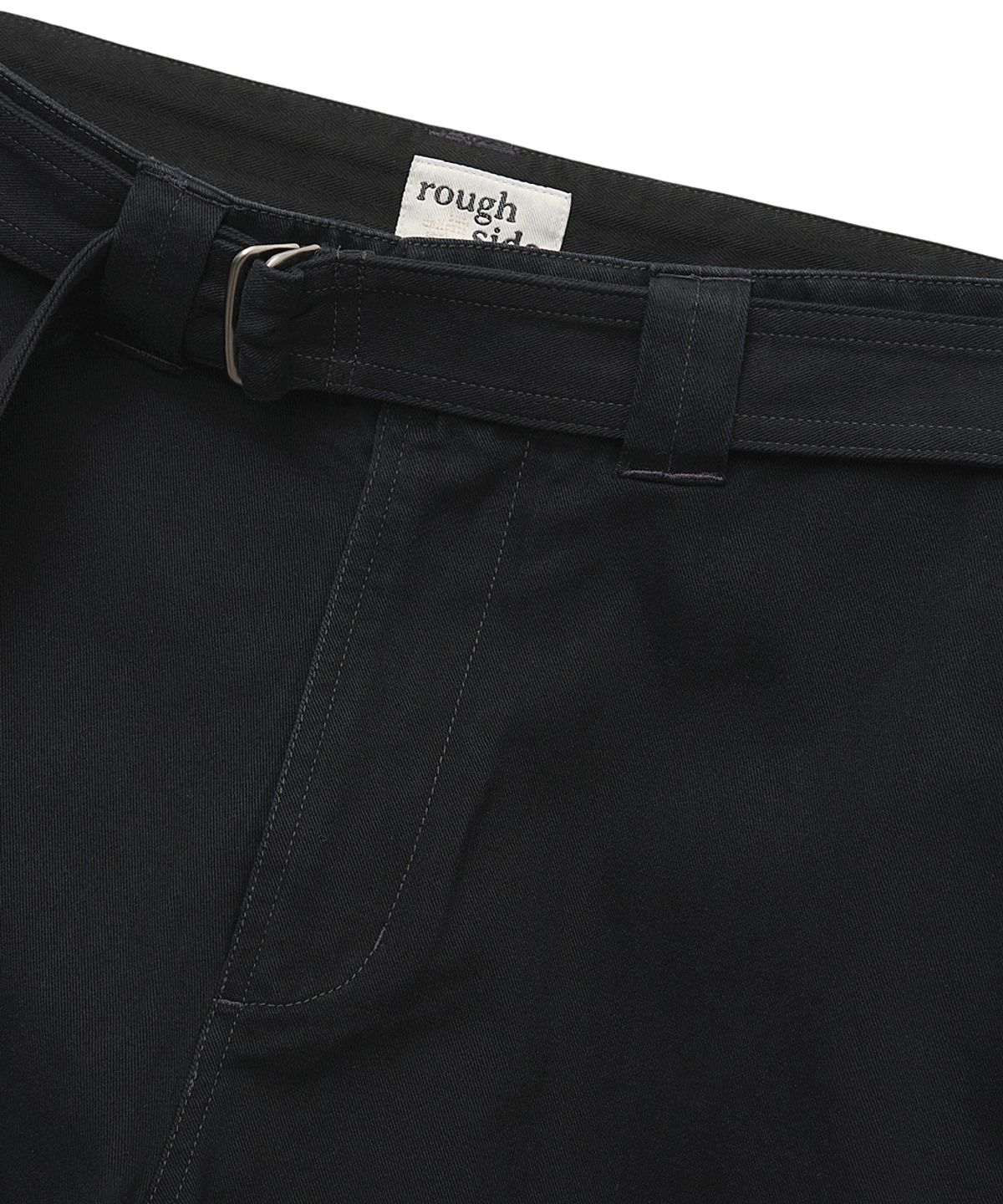 러프사이드(ROUGHSIDE) Belted Flight Pants Black