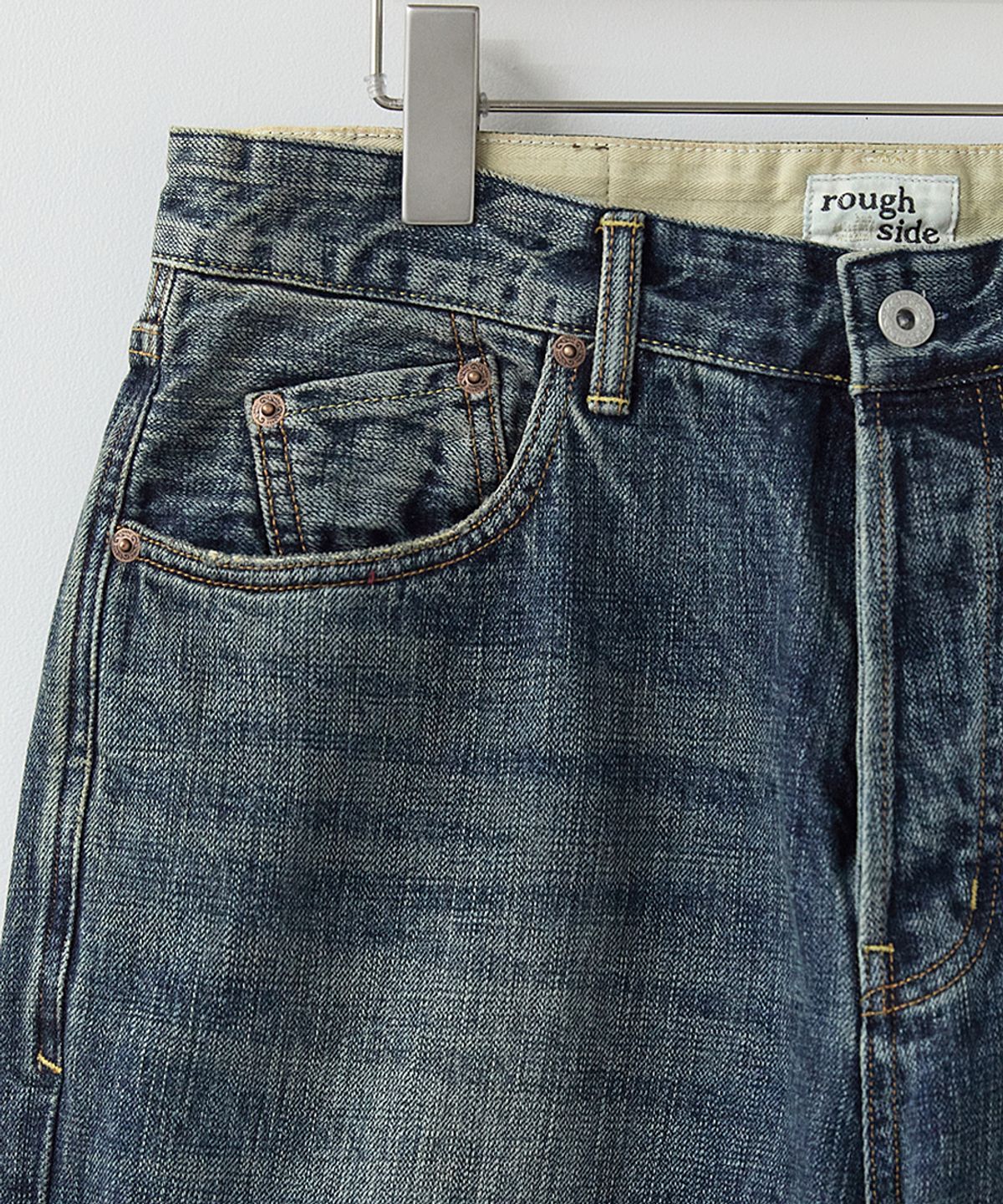 러프사이드(ROUGHSIDE) 5P Denim Pants Used Blue