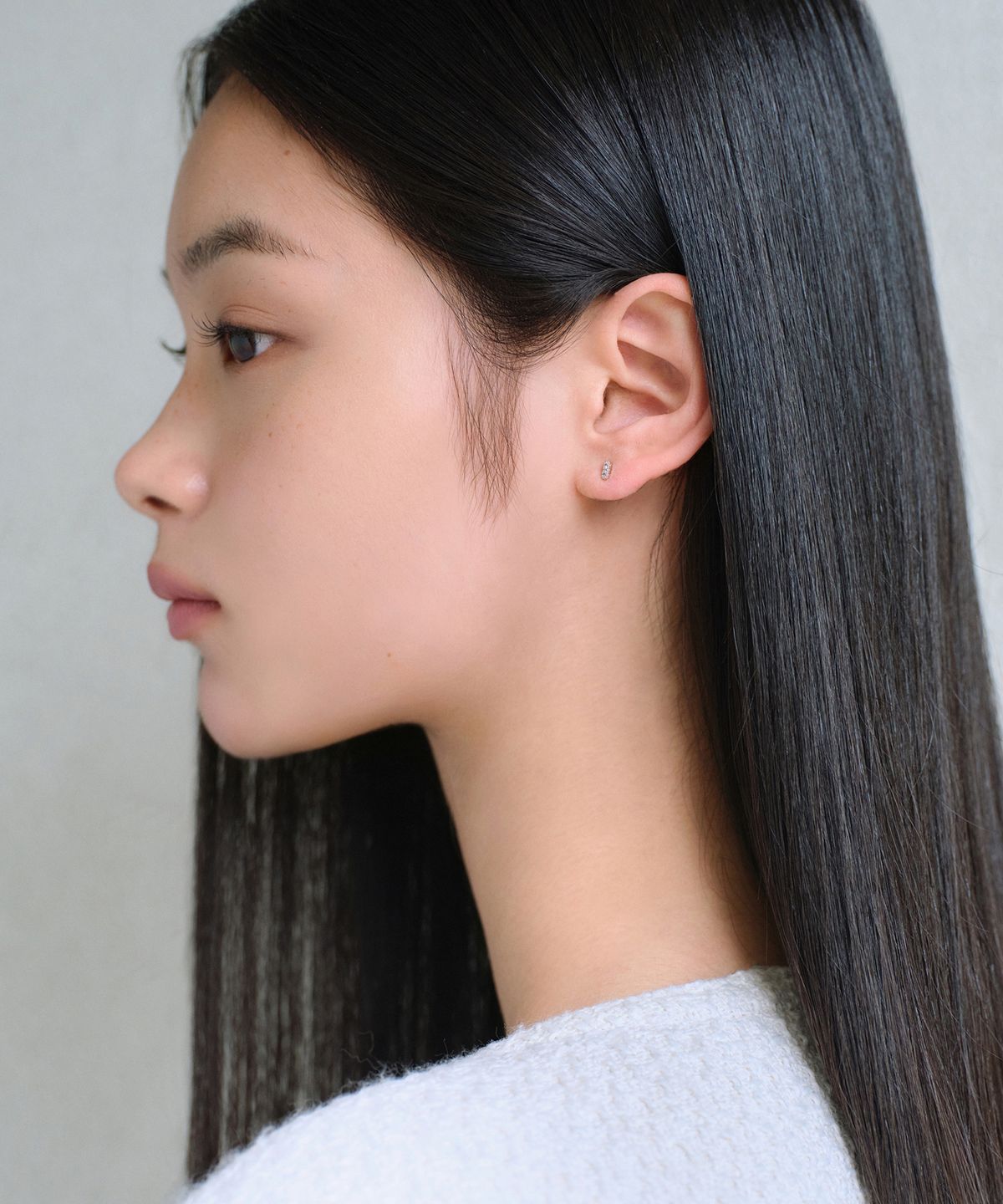 무신사 스탠다드 우먼(MUSINSA STANDARD WOMAN) 우먼즈 하프 후프&스파클 바 미니 이어링 2종 세트 [실버]