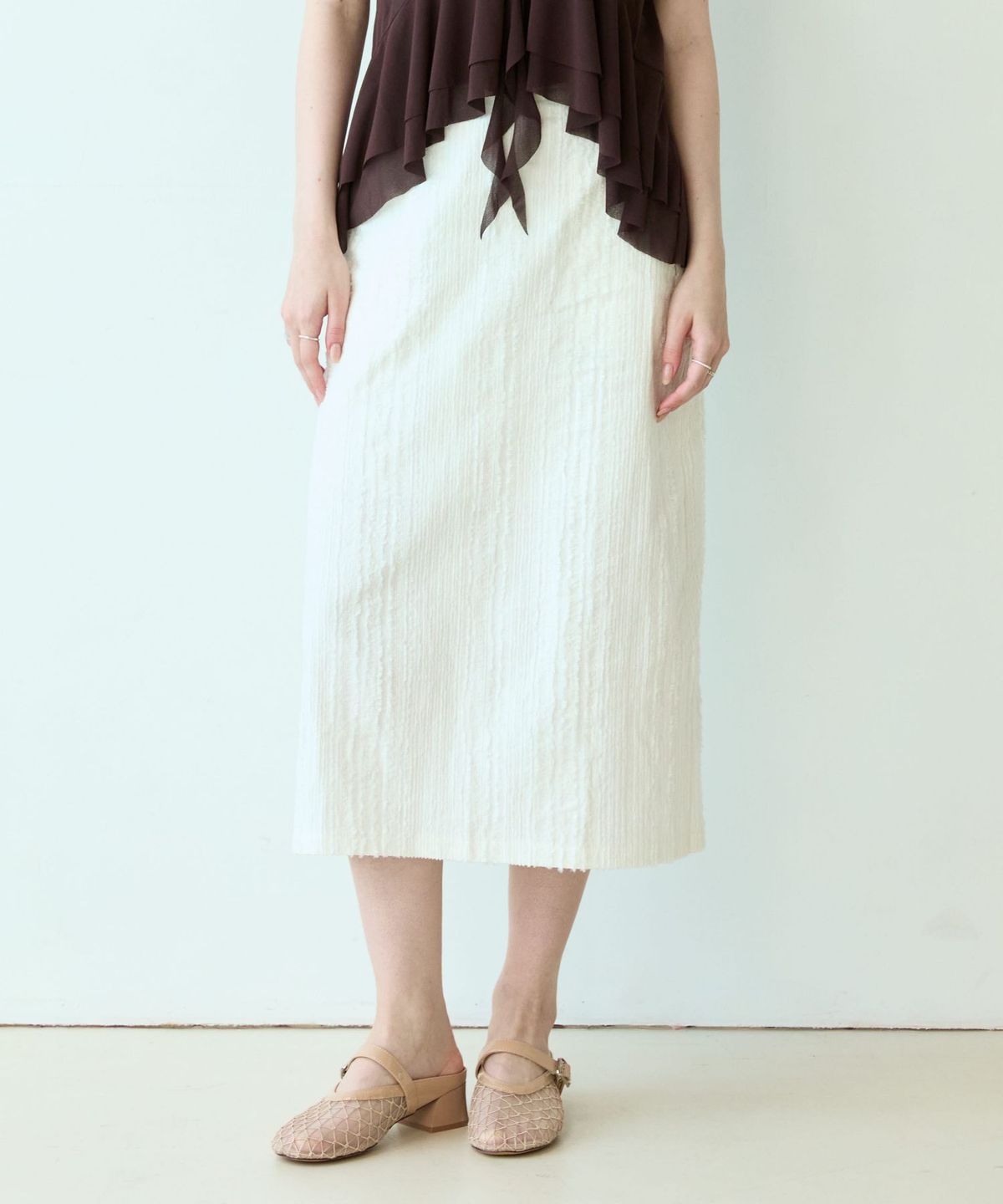 스퍼(SPUR) Ruche Net Open 뮬 샌들 4.5cm -VS9089 (2color)