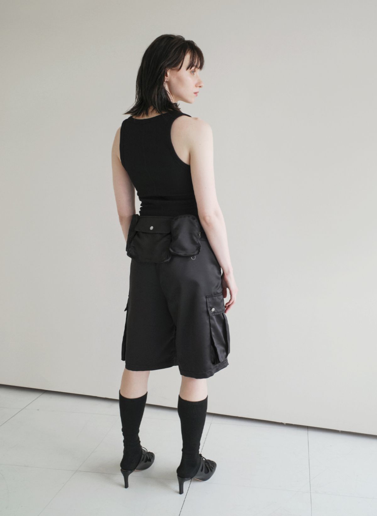 디파블로(D.PABLO) gleam bermuda black pants