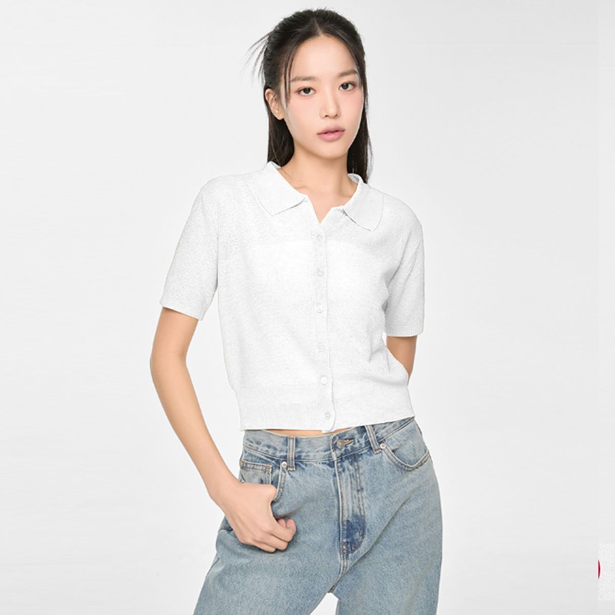 미쏘(MIXXO) 카라넥 가디건_MIWCKF533T