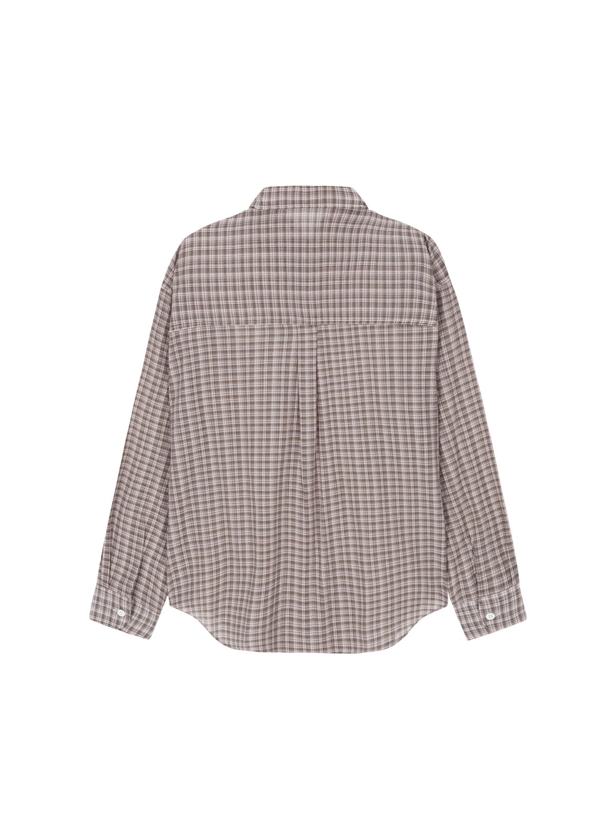 샐러드바구니(SALAD BAGUNI) Soft grid sheer shirt - pink