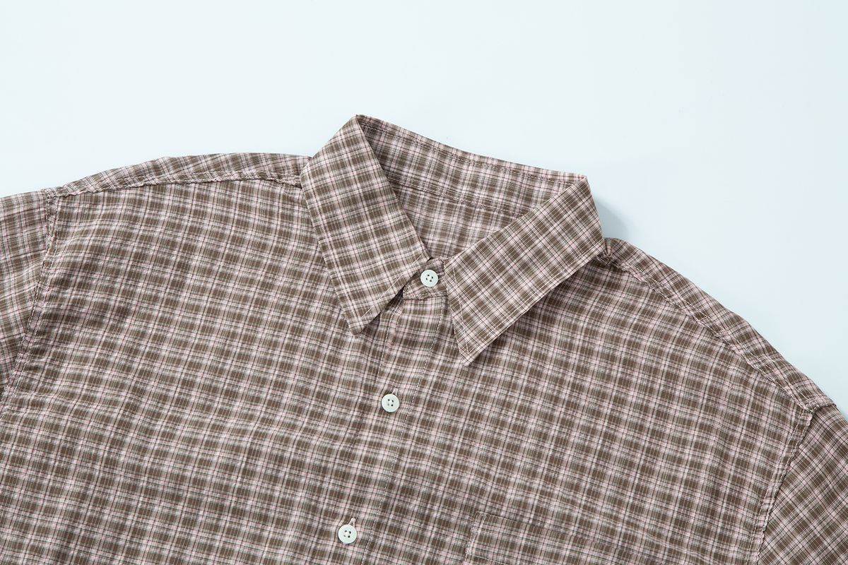 샐러드바구니(SALAD BAGUNI) Soft grid sheer shirt - pink