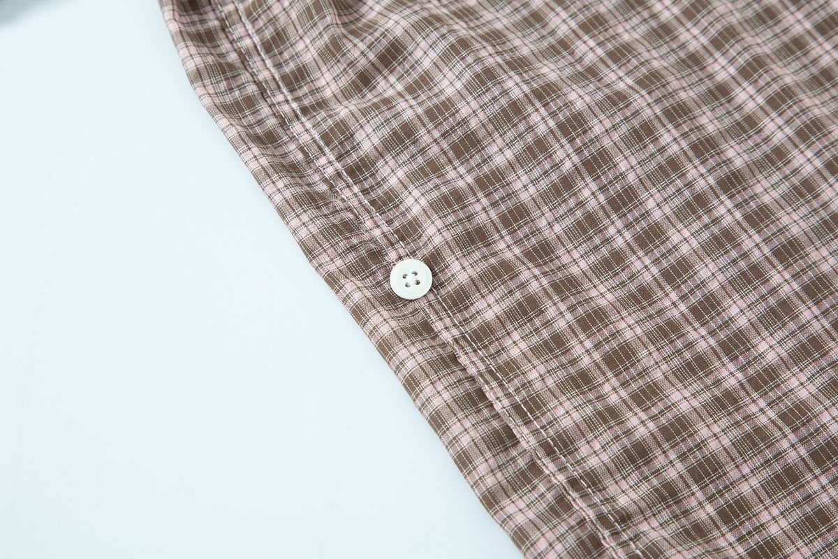 샐러드바구니(SALAD BAGUNI) Soft grid sheer shirt - pink