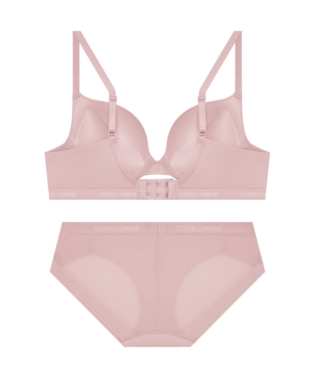 코데즈컴바인 이너웨어(CODES COMBINE INNERWEAR) 파워볼륨 원톤 브라팬티세트_핑크