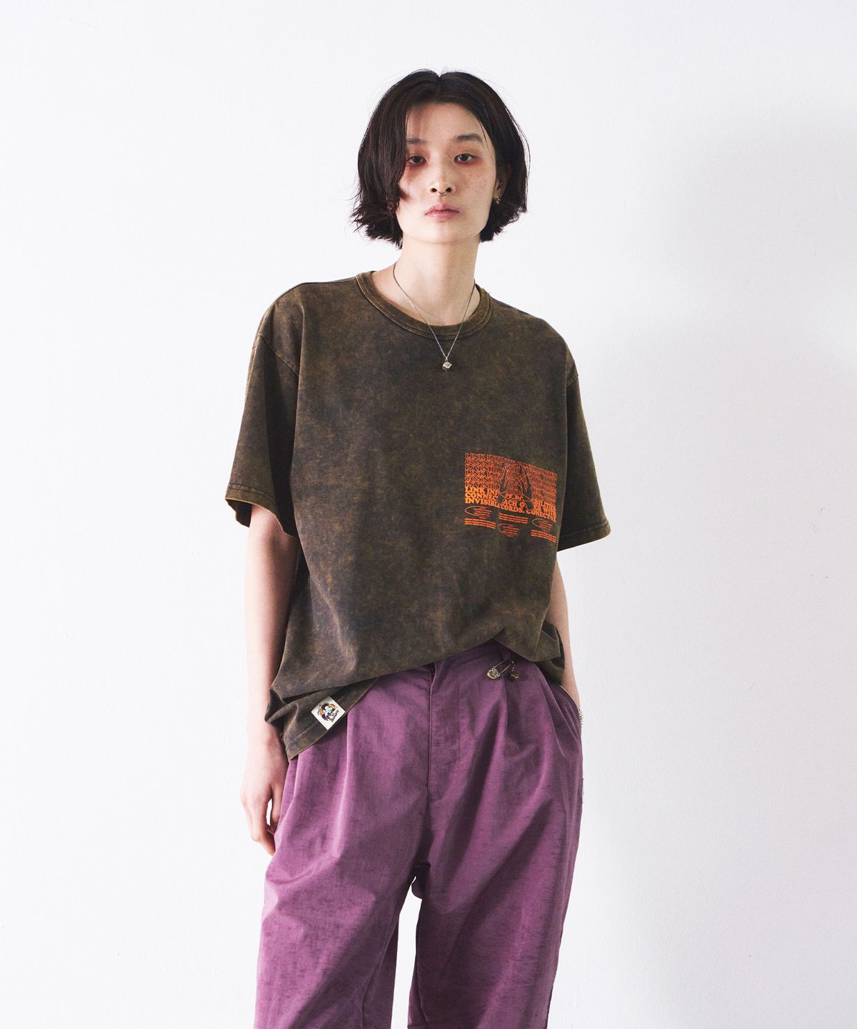 커넥트엑스(CONECTX) Box logo washed cotton t-shirt