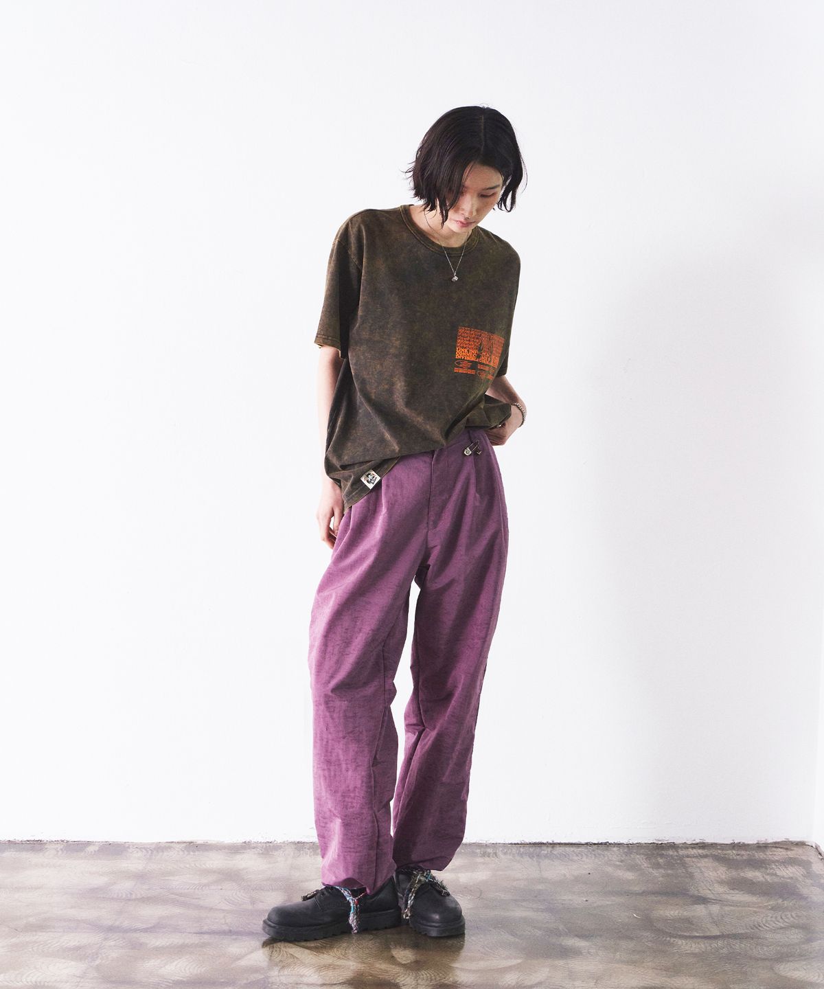 커넥트엑스(CONECTX) Box logo washed cotton t-shirt