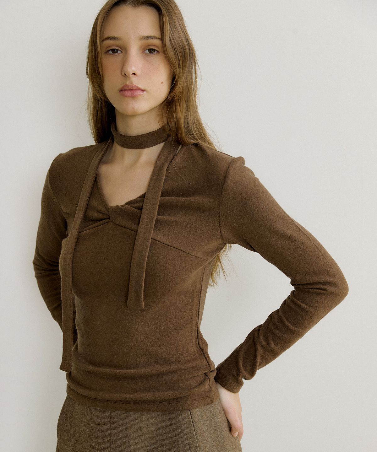 오떼뜨(OCTETTE) JERSEY TWIST LONG SLEEVE T_3COLOR