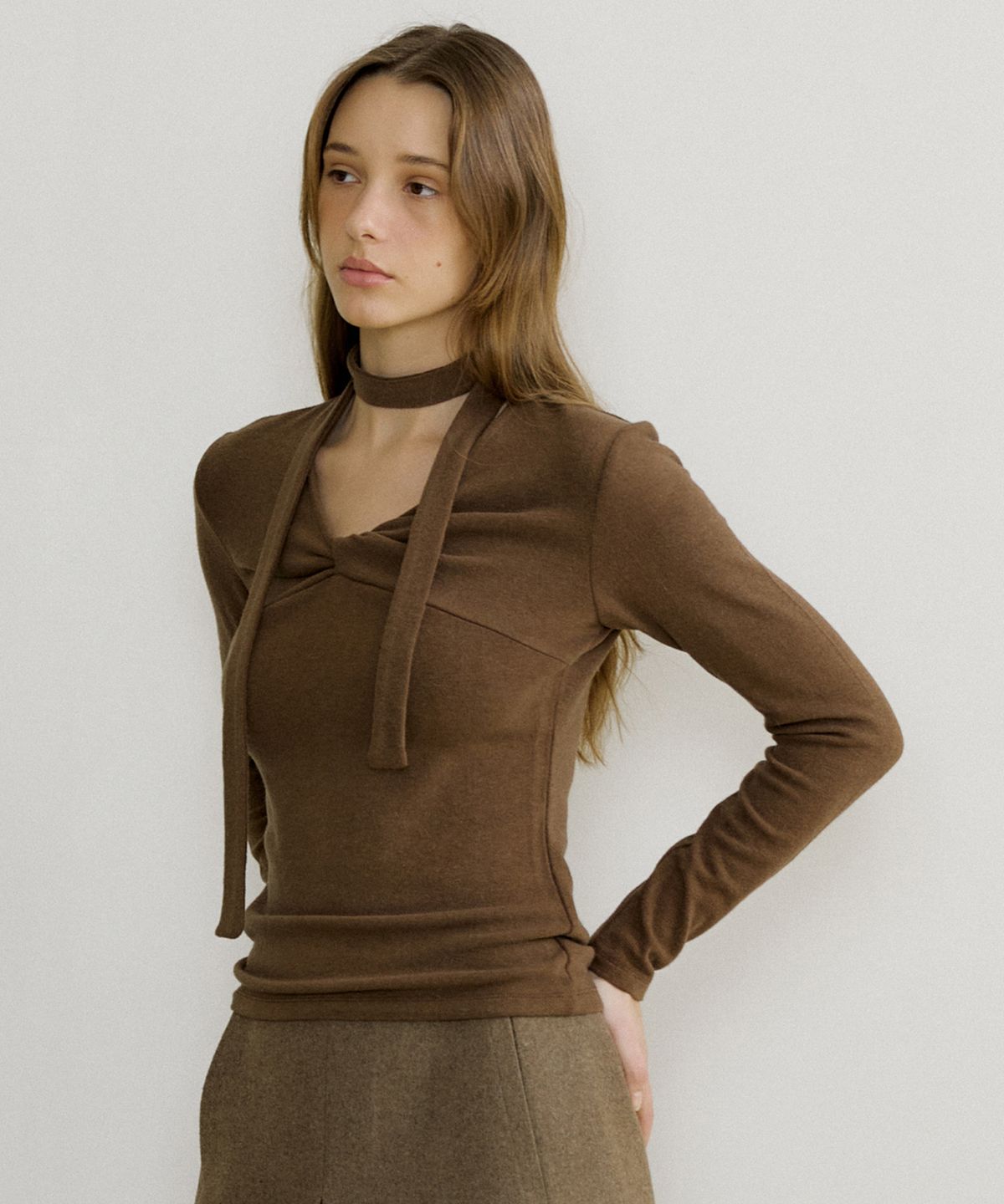 오떼뜨(OCTETTE) JERSEY TWIST LONG SLEEVE T_3COLOR