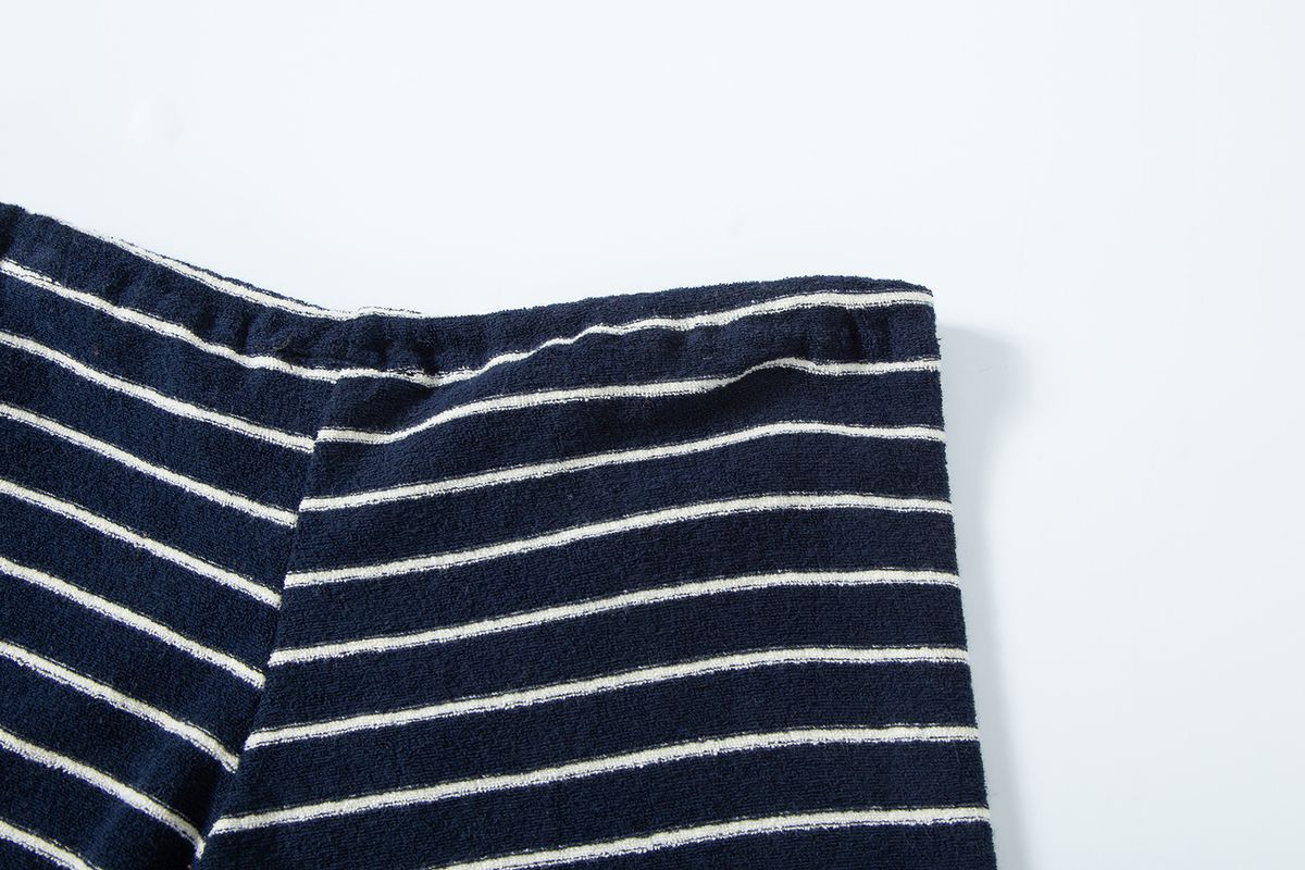 샐러드바구니(SALAD BAGUNI) Lowrise terry stripe pants - navy