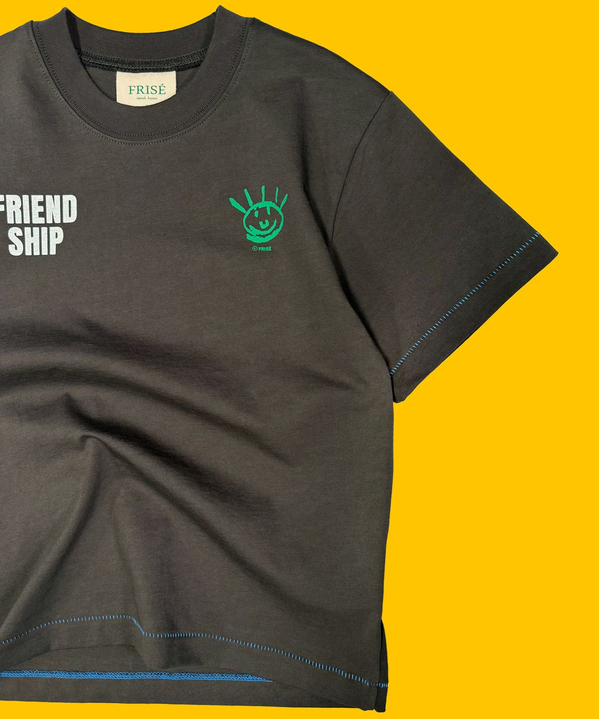 프리제(FRISE) FRIEND SHIP short sleeved -T,darkbrown