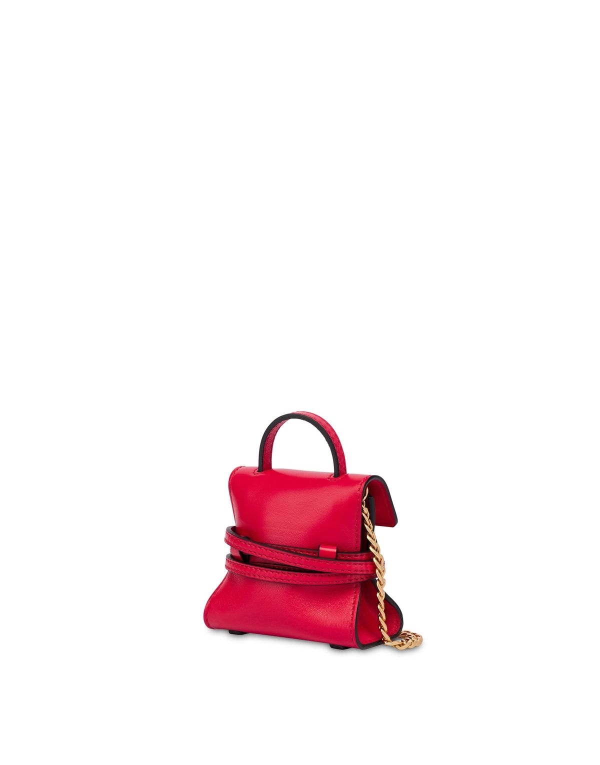모스키노(MOSCHINO) 타이 미 소프트레더 미니 키링백 RED