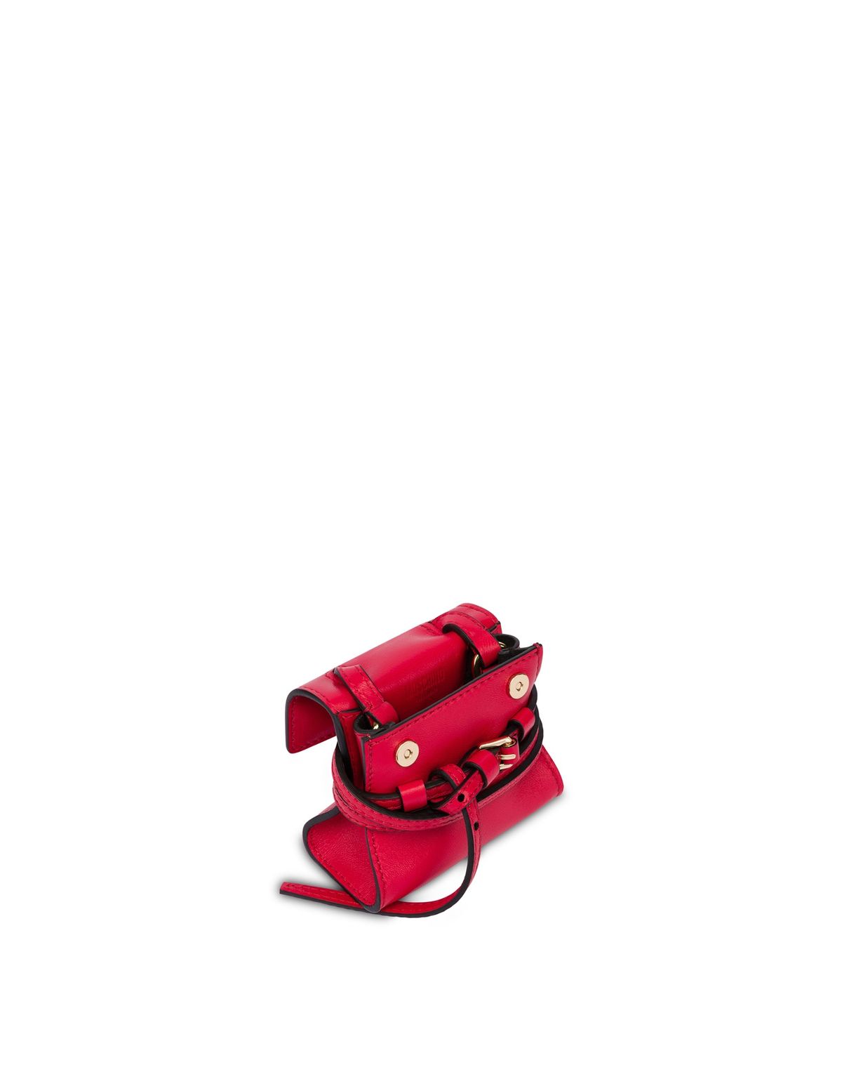 모스키노(MOSCHINO) 타이 미 소프트레더 미니 키링백 RED