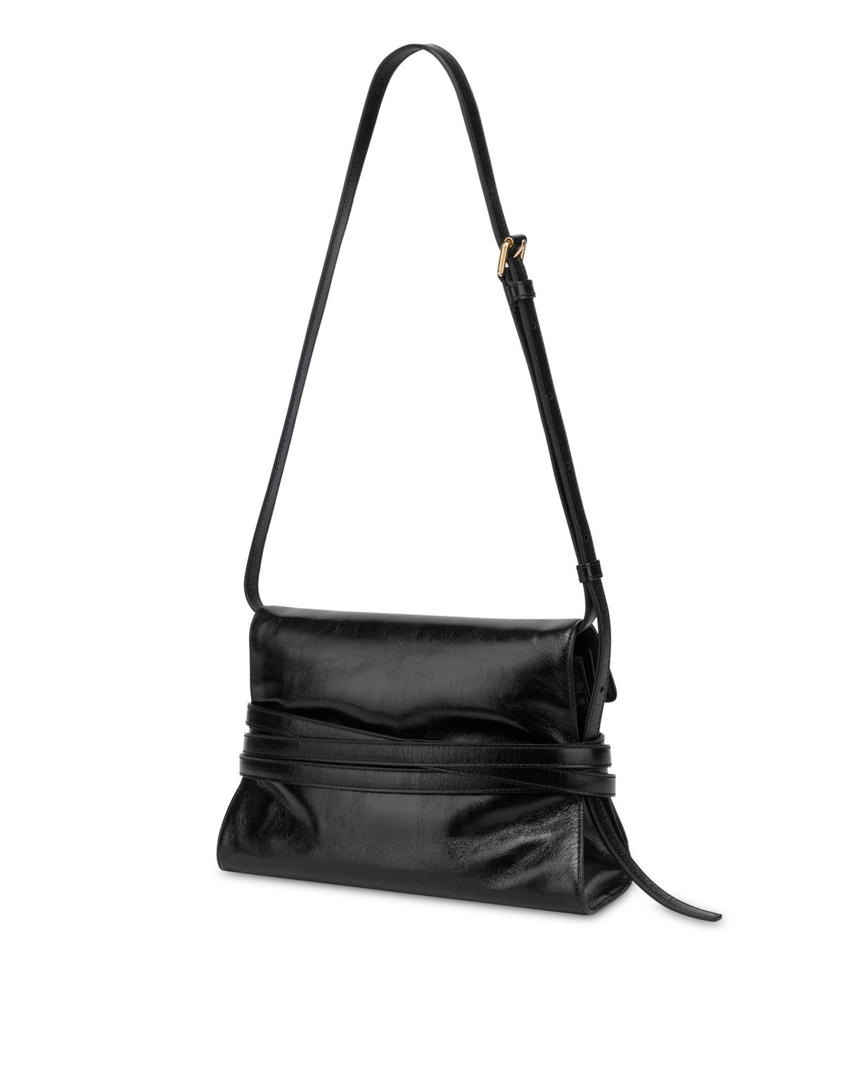 모스키노(MOSCHINO) 타이 미 댈러스 카프 숄더백 BLACK