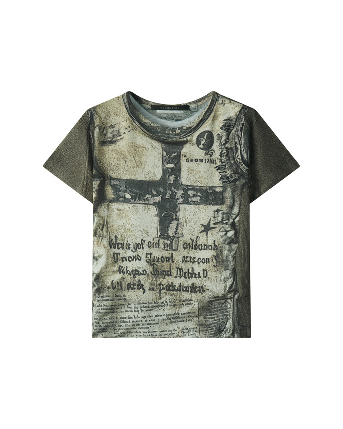 도그마 엑스(DOGMA EHKS) TROMPE LOEIL RUGGED CROP SHORT SLEEVE KHAKI
