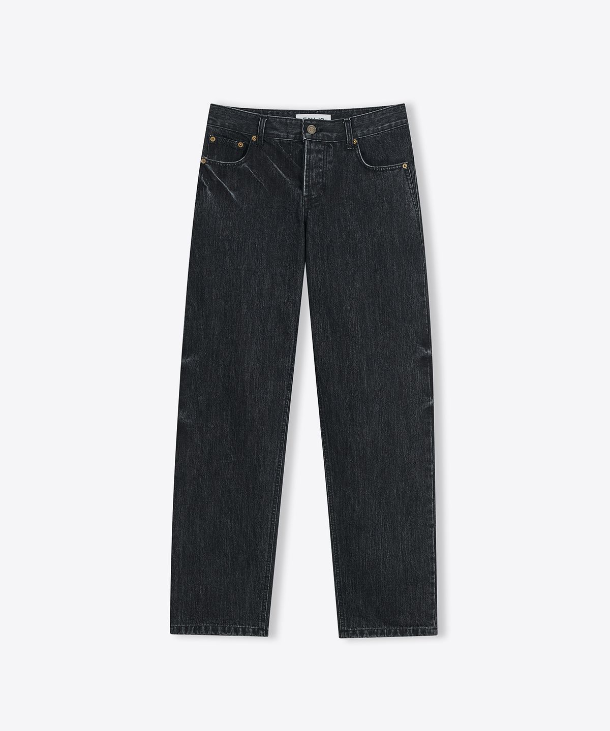 이안조(EAN JO) VINTAGE WASHED 90S STRAIGHT DENIM (BLACK)