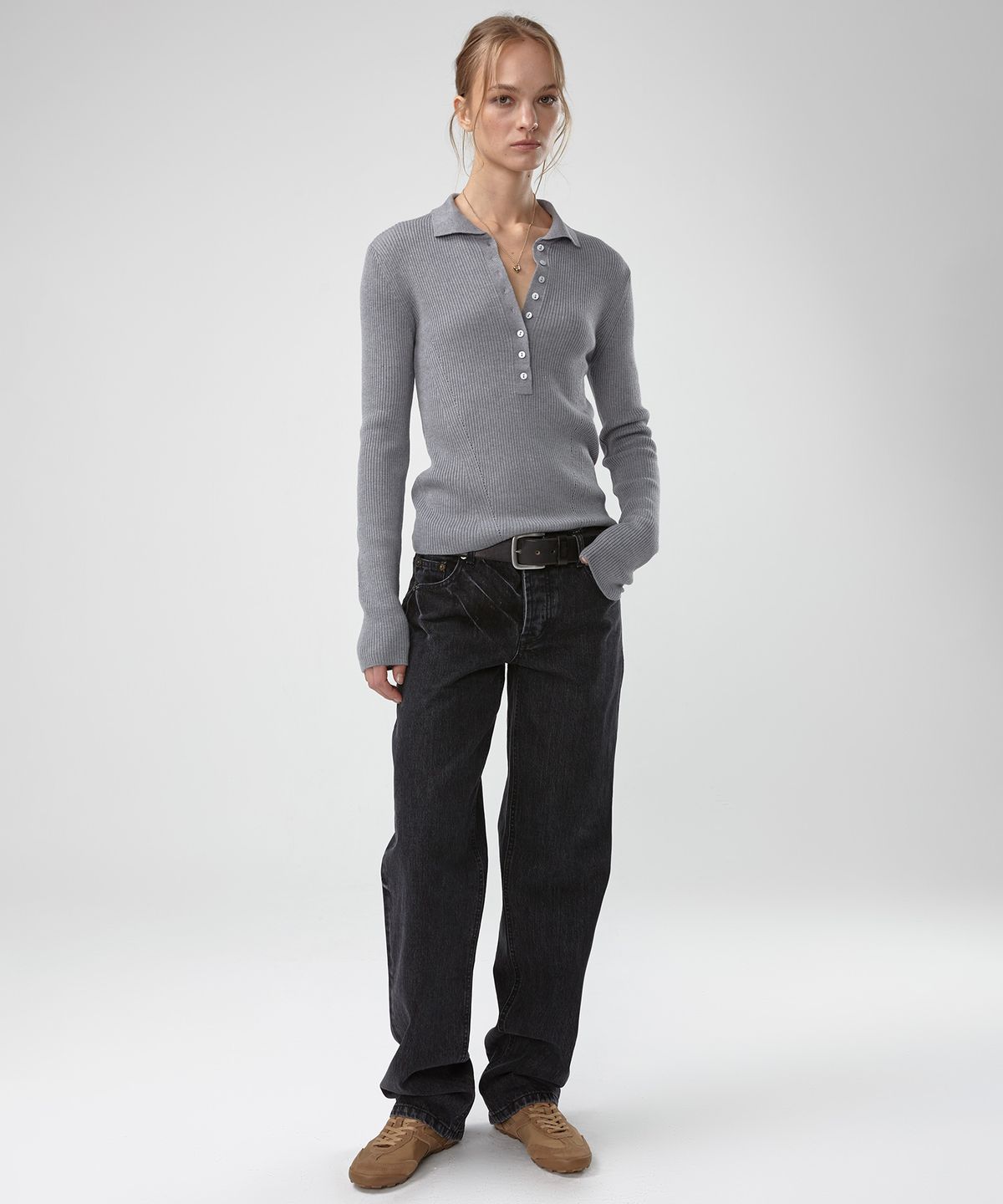 이안조(EAN JO) VINTAGE WASHED 90S STRAIGHT DENIM (BLACK)