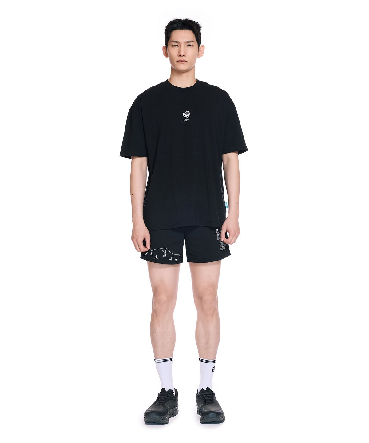 어고우(AGOW) 글로우모션 티셔츠 블랙