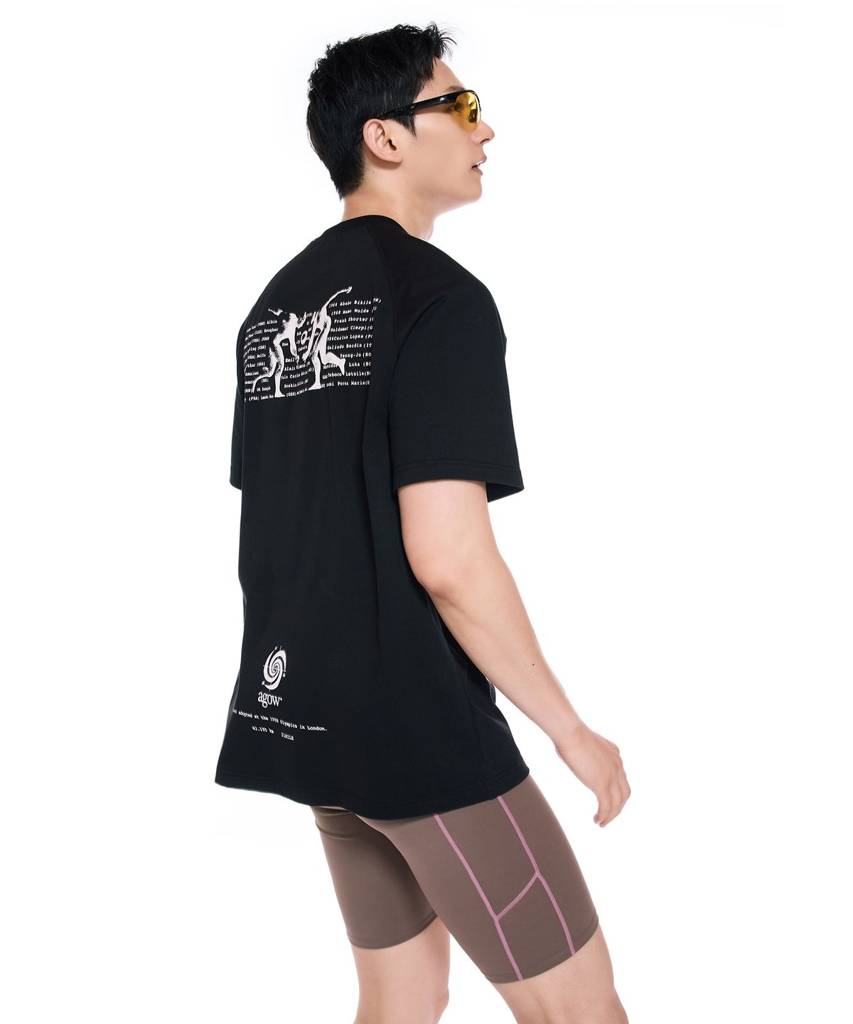 어고우(AGOW) 에어로다이 마라톤 티셔츠 블랙