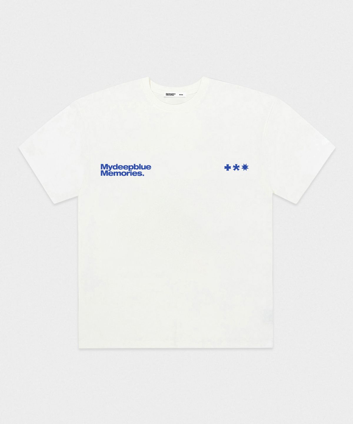 마이딥블루메모리즈(MY DEEP BLUE MEMORIES) Mm Symbol Logo T-Shirts (WHITE / BLUE)