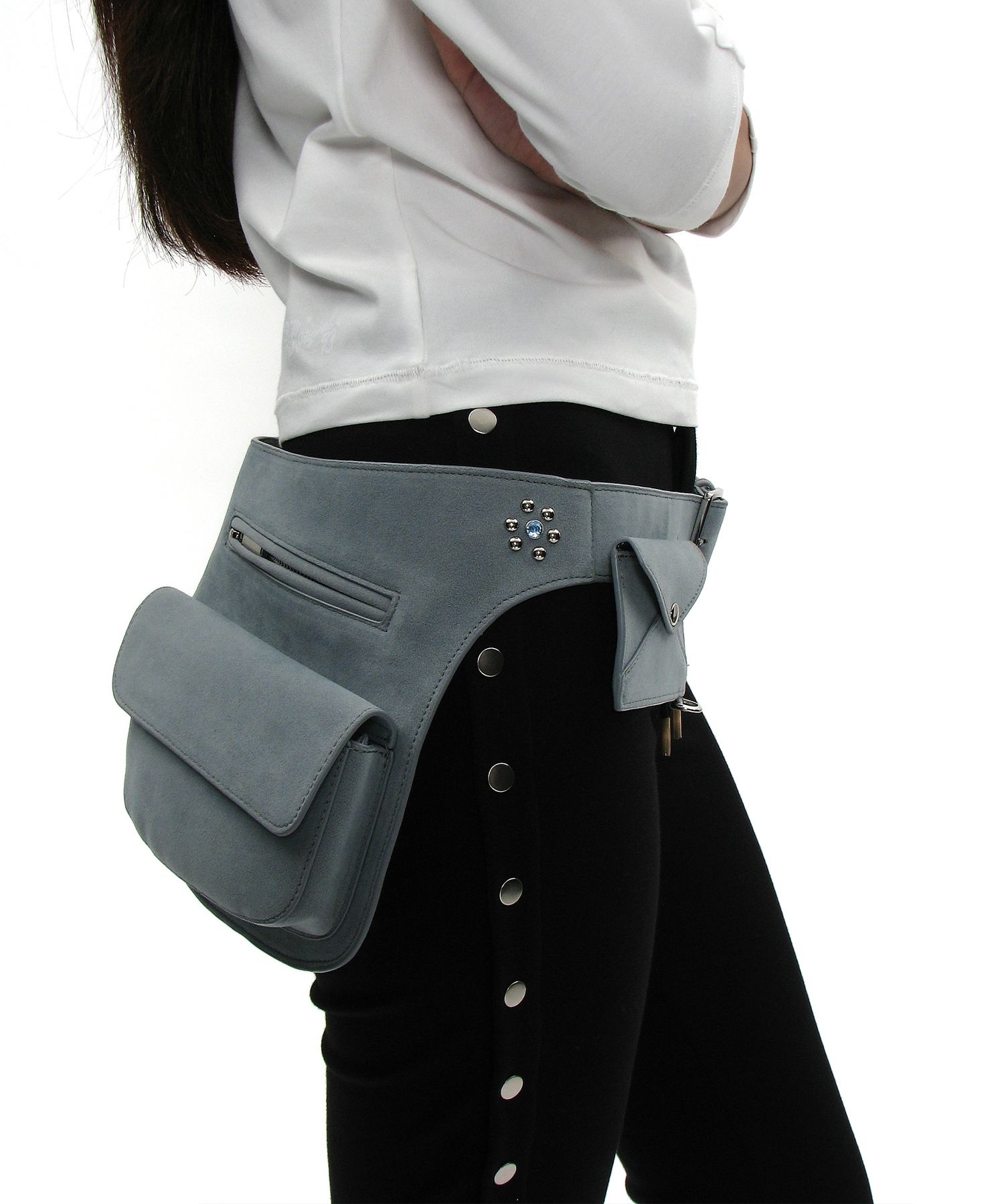 小物 PARTIMENTO WOMEN (Set) Belt MUSINSA | PARTIMENTO WOMEN Pocket Layered Belt_Brown