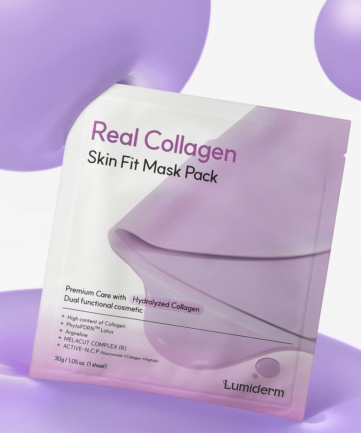 루미덤(LUMIDERM) 리얼 콜라겐 스킨핏 마스크팩 세트  (30g*4ea)